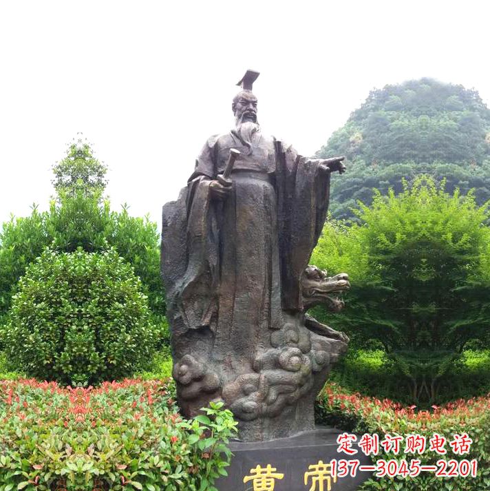 泉州园林景区纯铜黄帝铸铜雕像