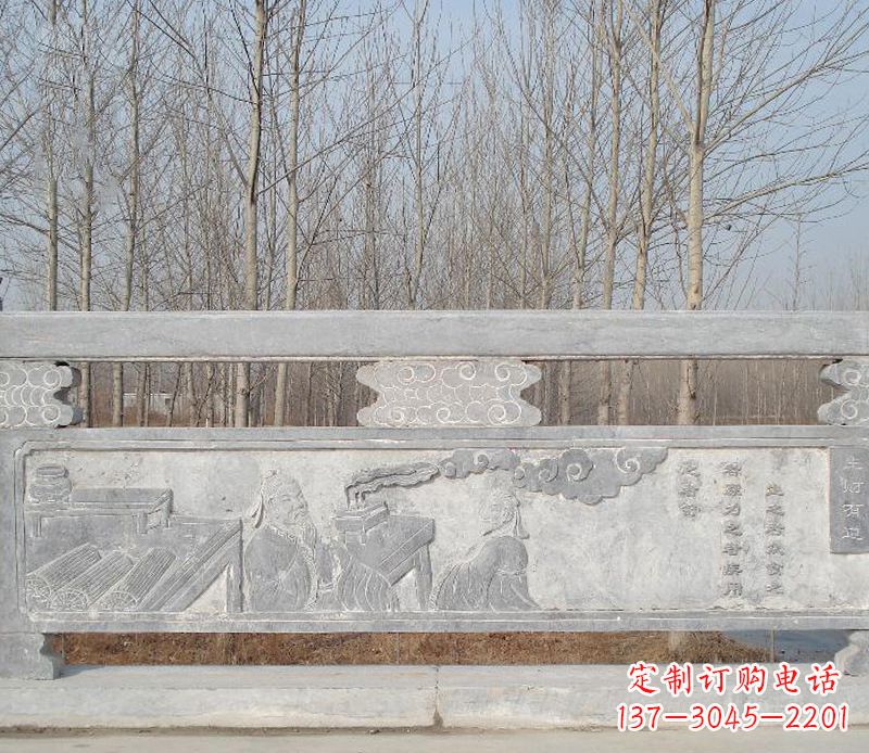泉州园林石浮雕栏板景观石雕 (3)