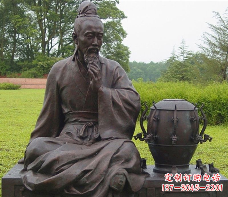 泉州张衡科学家铜雕
