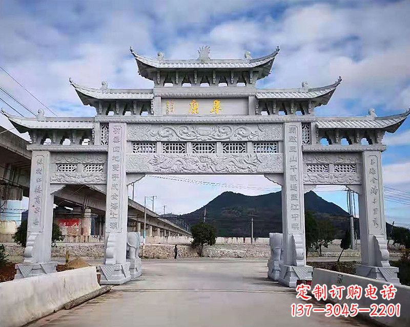 泉州张掖石雕牌坊雕刻