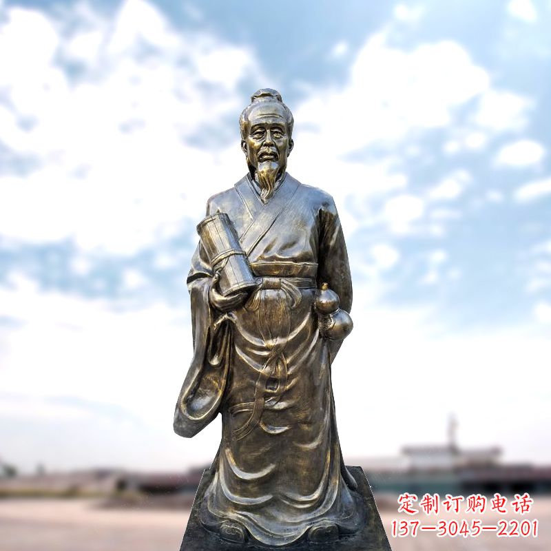 泉州张仲景仿铜雕像