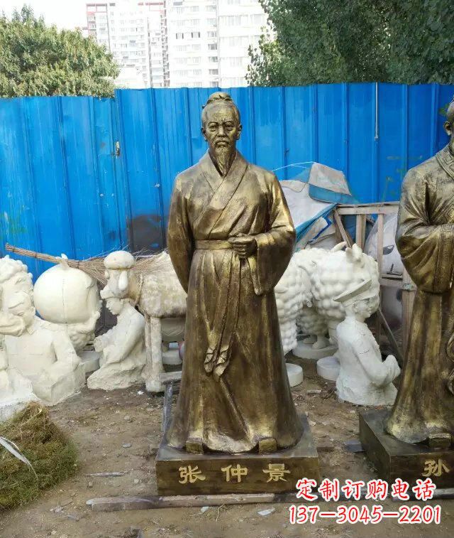 泉州张仲景古代医学名人铜雕