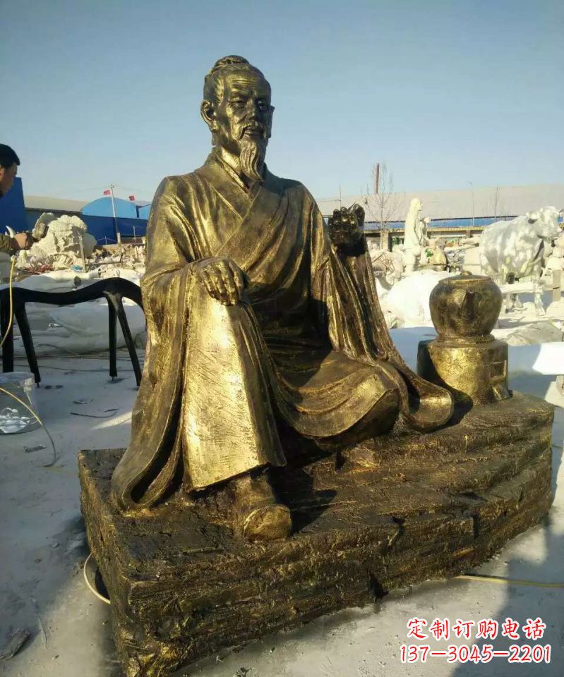 泉州张仲景人物铜雕