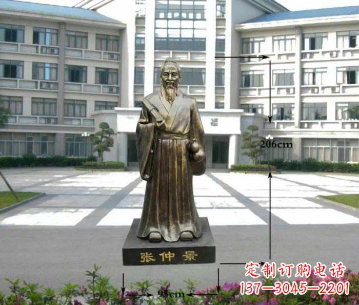 泉州张仲景名医铜雕