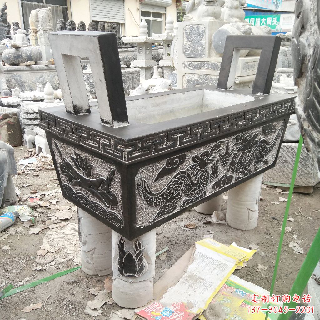 泉州长方形石雕香炉