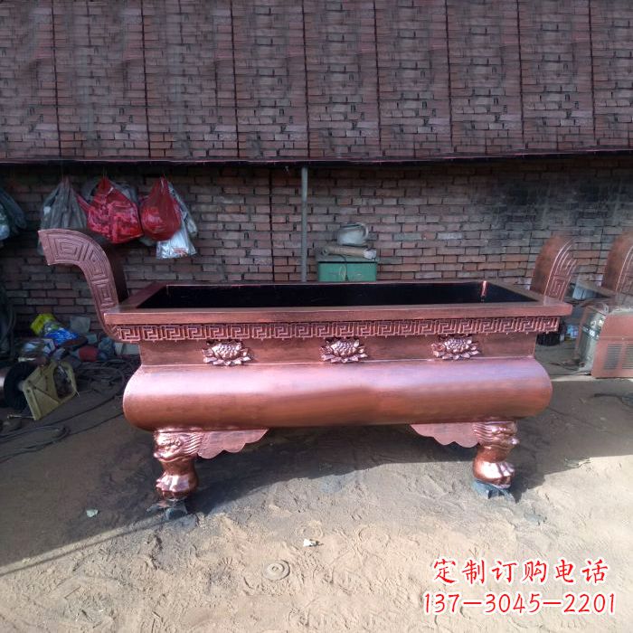 泉州长方形铜香炉