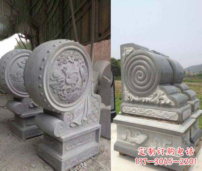 泉州招财抱鼓石大理石门墩