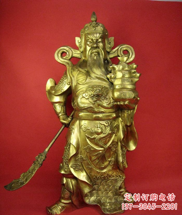 泉州招财关公铜雕