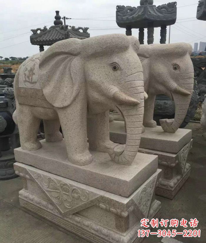 泉州招财进宝大理石大象石雕