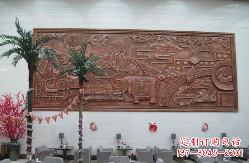 泉州招财进宝大象铜浮雕