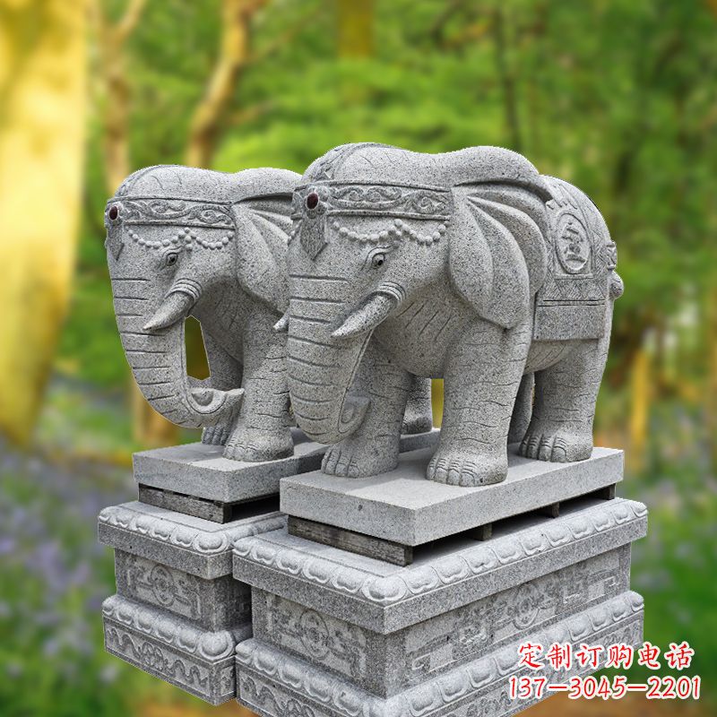 泉州招财纳福石雕大象