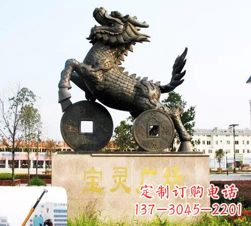 泉州招财麒麟铜雕