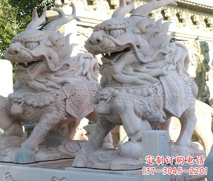 泉州招财瑞兽麒麟石雕 (2)