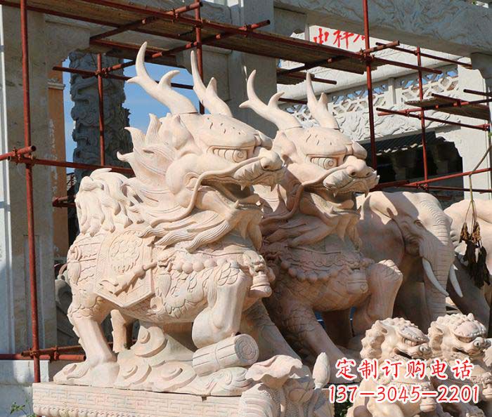 泉州招财瑞兽麒麟石雕