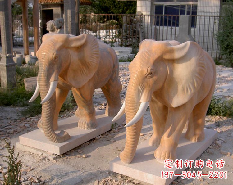 泉州招财石雕大象