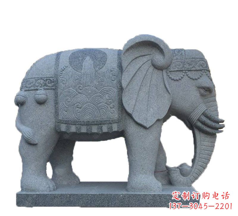 泉州招财元宝大象石雕