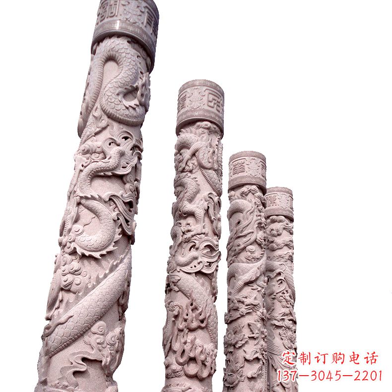 泉州中国传统龙柱石雕