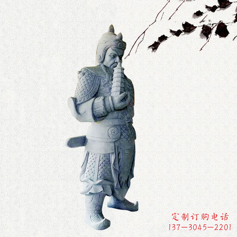 泉州中国古代神话中的托塔天王石雕塑