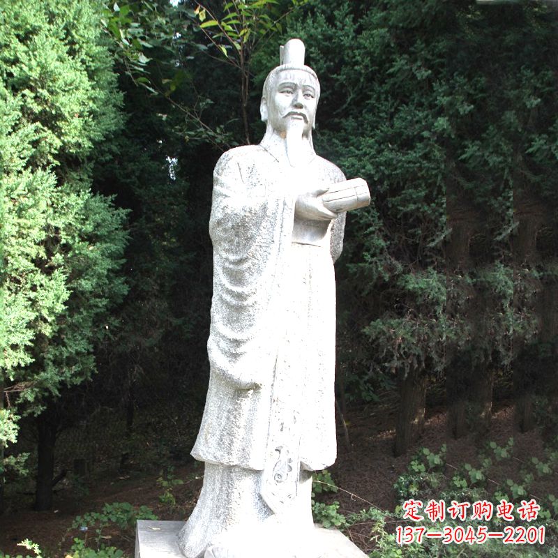 泉州中国古代著名帝王汉文帝刘恒汉白玉石雕塑像