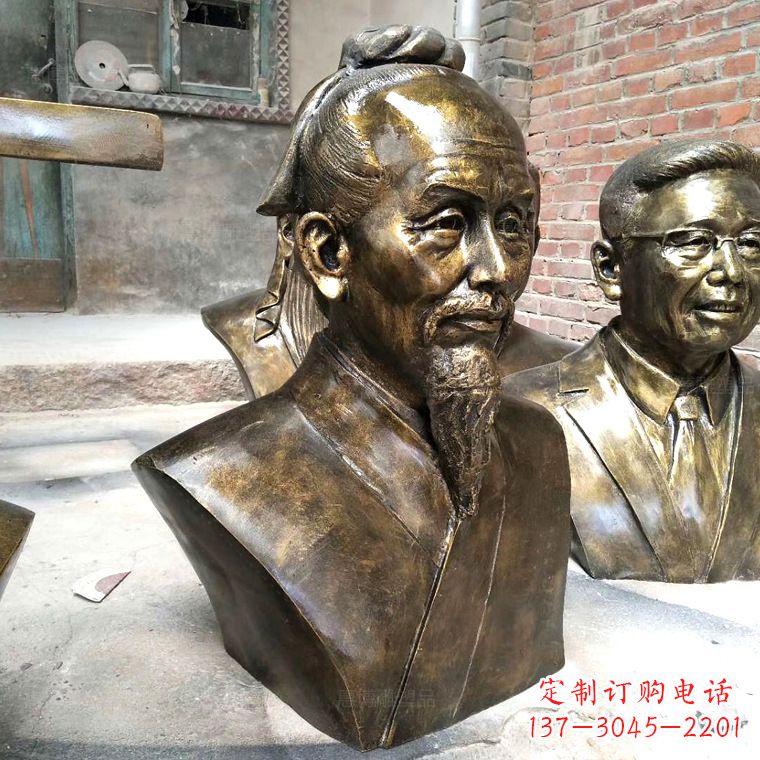 泉州中国古代著名数学家祖冲之铸铜胸像雕塑