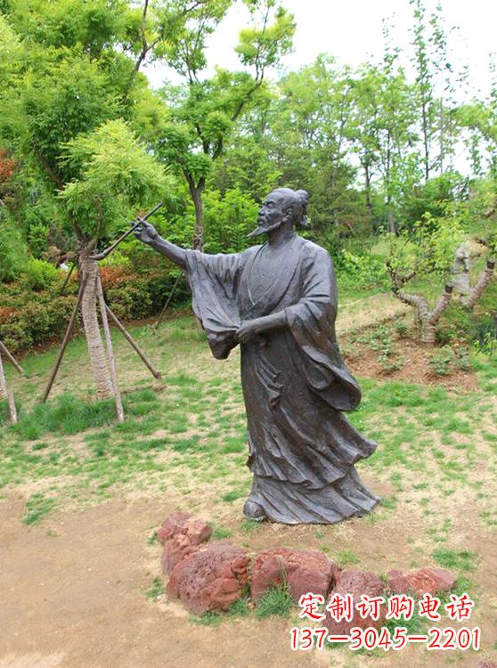 泉州中国历史名人唐代著名绘画大师吴道子铜雕塑