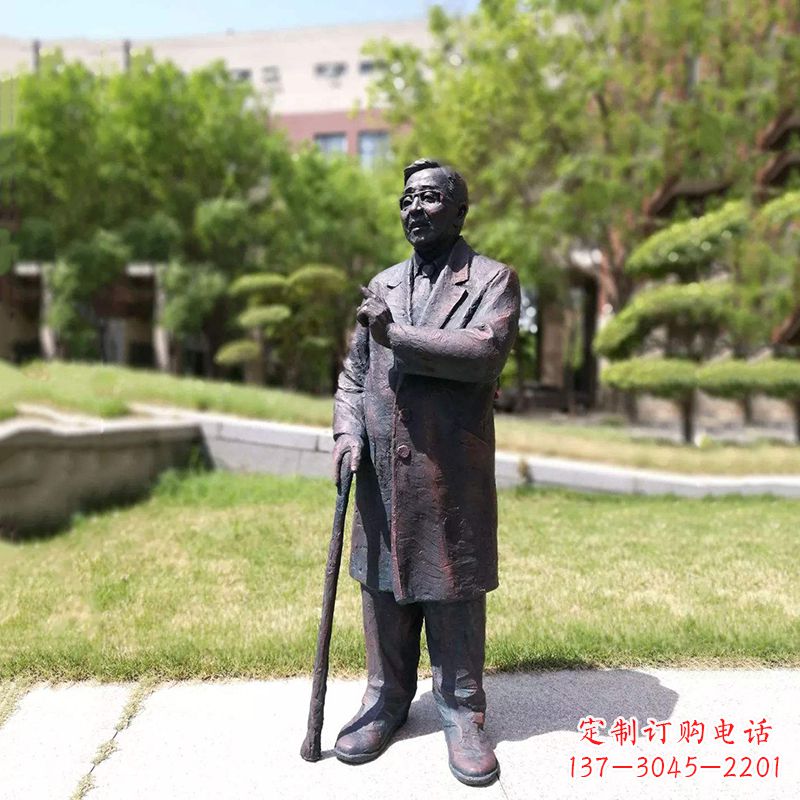 泉州中国名人著名数学家华罗庚铜雕像