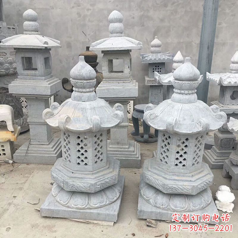 泉州中式低墩石雕灯笼