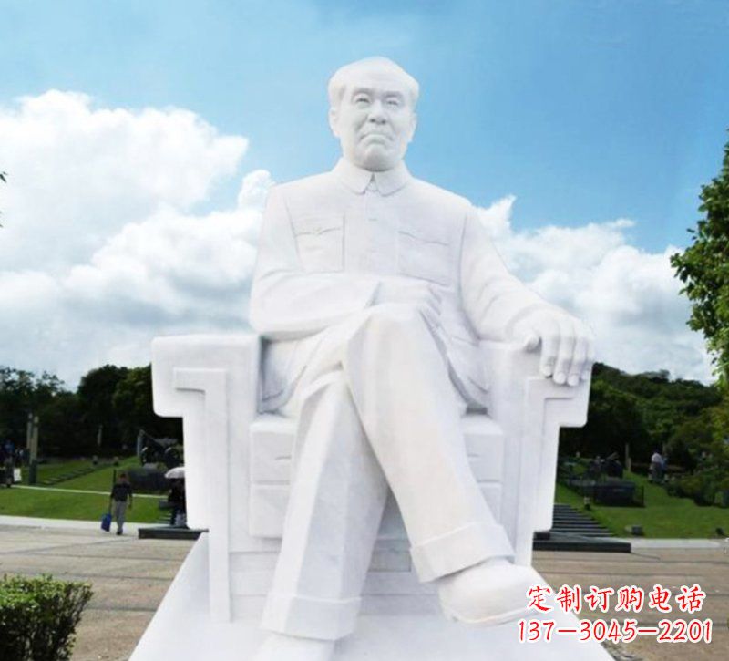 泉州朱德坐式伟人石雕