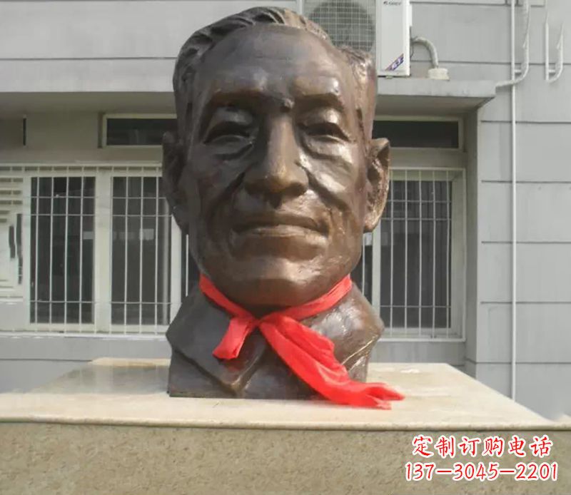 泉州朱宪彝校园名人头像铜雕