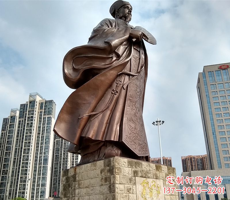 泉州诸葛亮人物铜雕 