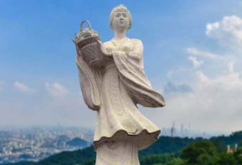 泉州虞姬景观石雕像-景区园林古代美女雕塑