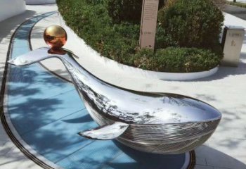泉州园林不锈钢海豚景观摆件