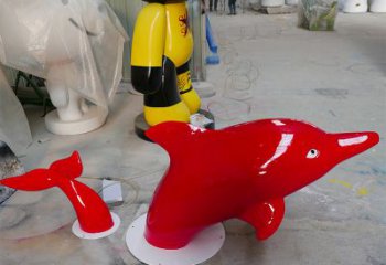 泉州园林广场创意海豚入水出水雕塑摆件