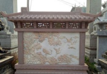 泉州园林景观松鹤石浮雕影壁