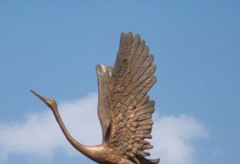 泉州展翅高飞的仙鹤动物铜雕
