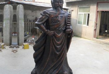 泉州战神托塔天王李靖铸铜雕塑