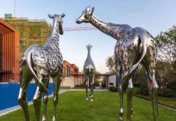 泉州长颈鹿不锈钢雕塑 