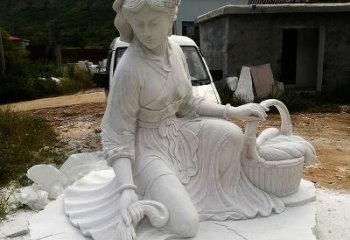 泉州中国古代四大美女之西施汉白玉石雕塑