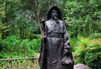 泉州中国古代著名文学家东晋田园诗人陶渊明铜雕塑像