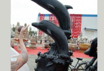 泉州中国黑海豚石雕