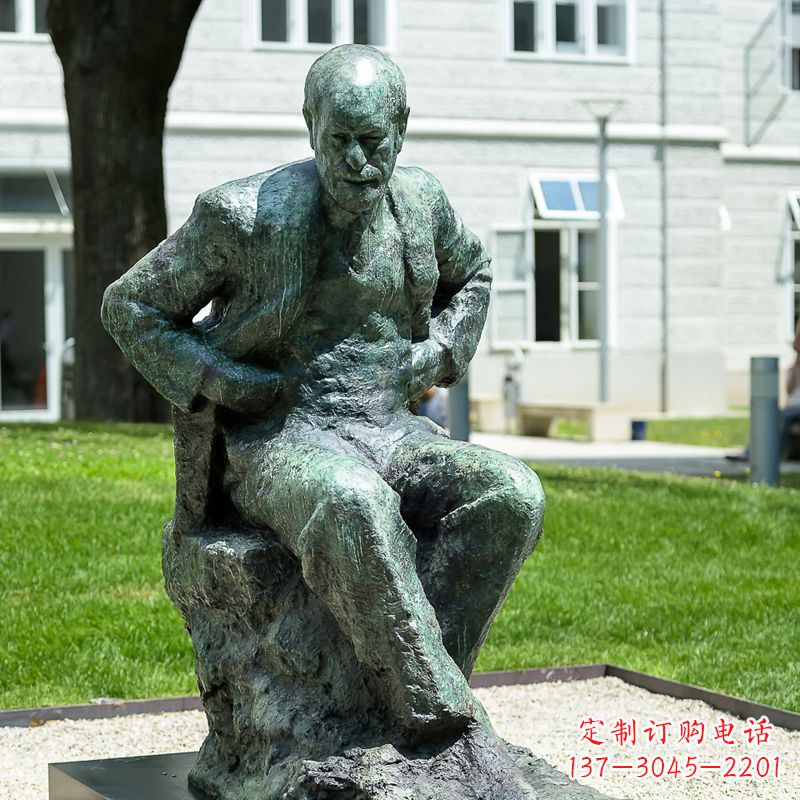 泉州铸铜弗洛伊德铜雕像-世界知名医学人物雕塑