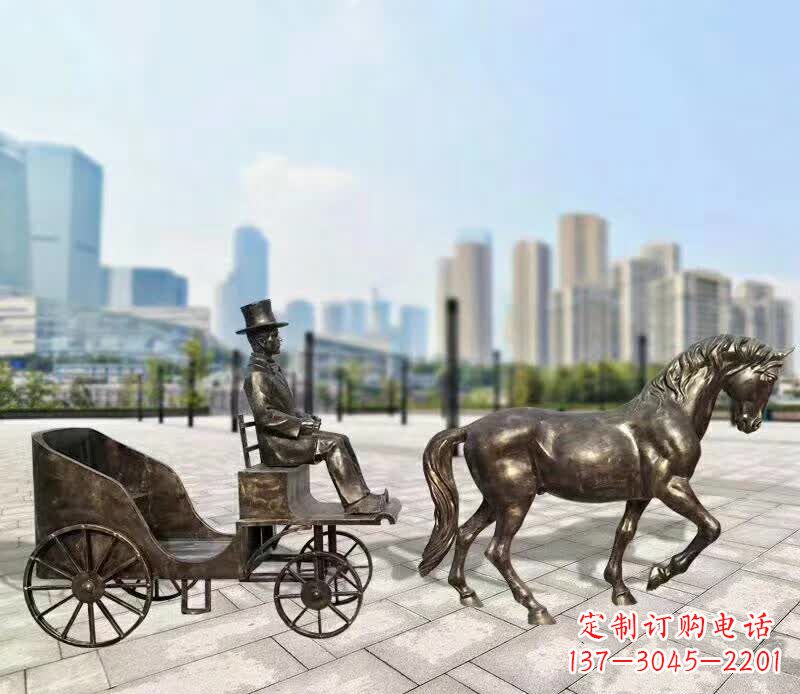 泉州铸铜广场马车雕塑