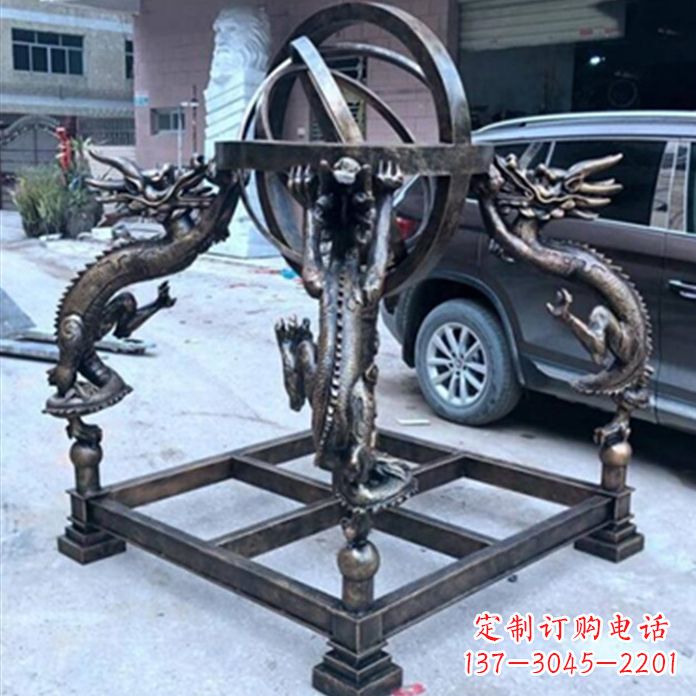 泉州铸铜浑天仪景观雕塑摆件