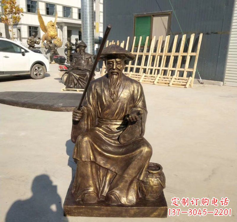 泉州铸铜姜太公钓鱼