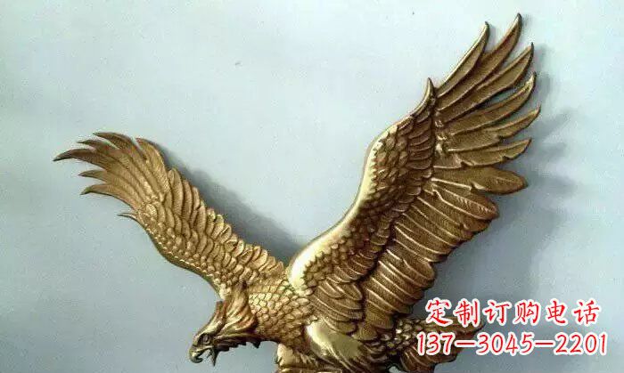泉州铸铜老鹰企业动物铜雕 (2)