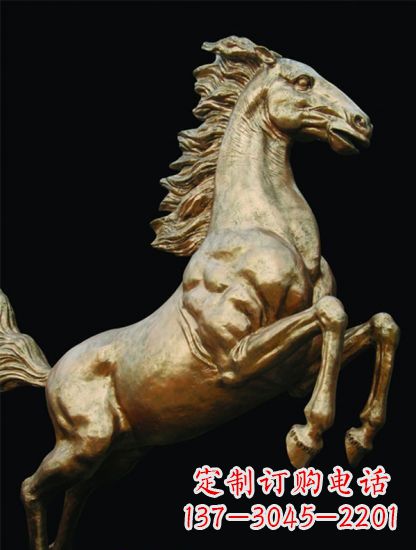 泉州铸铜鎏金马儿雕塑