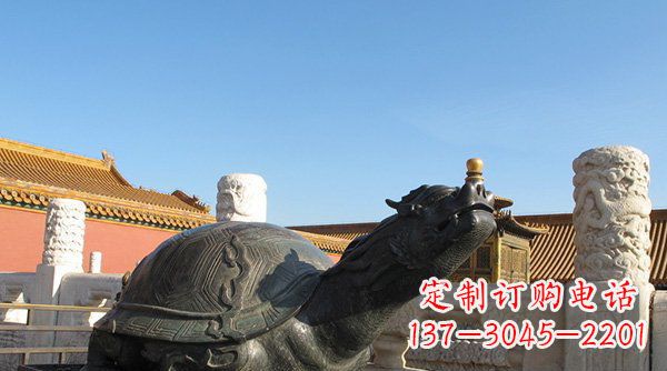 泉州铸铜龙龟寺庙神兽铜雕