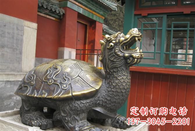泉州铸铜龙龟雕塑