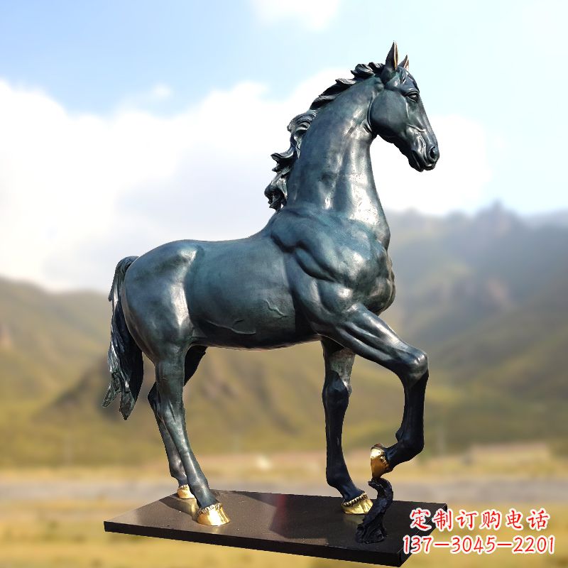 泉州铸铜马铜雕塑