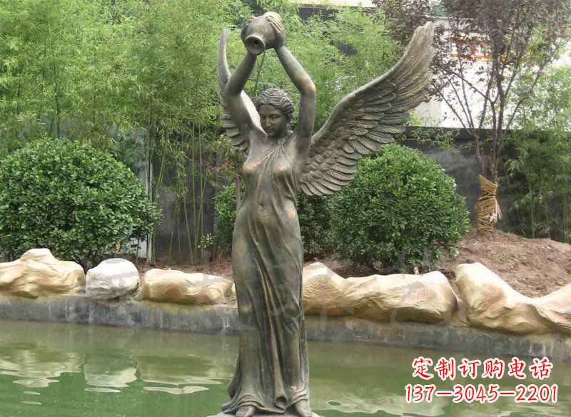 泉州铸铜欧式人物喷泉雕塑